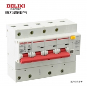 【精选】德力西 DZ47LE1254D125 4P li D 125A 断路器 （计价单位：个） 微型漏电断路器