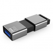 【精选】忆捷 F90-128G 高速金属推拉式商务优盘 USB3.0接口 读取35-90MB/S （计价单位：个) 枪色