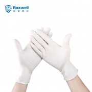 【精选】Raxwell RW-XR2620 一次性乳胶手套 无粉 L码 100只/盒 （计价单位：盒) 乳白色