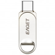 【精选】忆捷（EAGET） HT10手机U盘Type-C USB3.2双接口手机电脑多用车载旋转优盘金属 128G