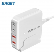 【精选】忆捷（EAGET）100W轻薄氮化镓四口桌面充电器 套装EA1001高效式快充安全耐用